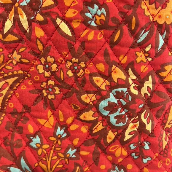 Orange Red Bright Blue Quilted Crossbody Bag - Picture 16 of 16